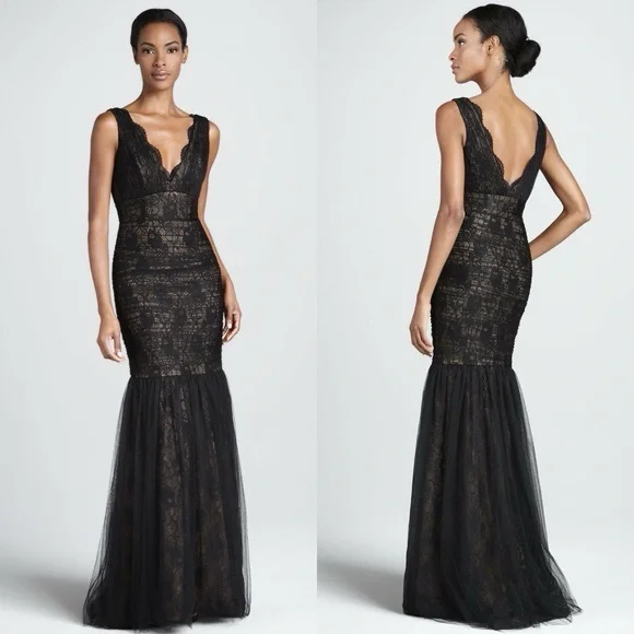 Monique Lhuillier Lusting Over You Black Gown $598 - Picture 13 of 16